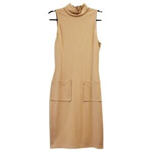 Reformation Light Tan Stretchy Bodycon Sleeveless Dress Size S